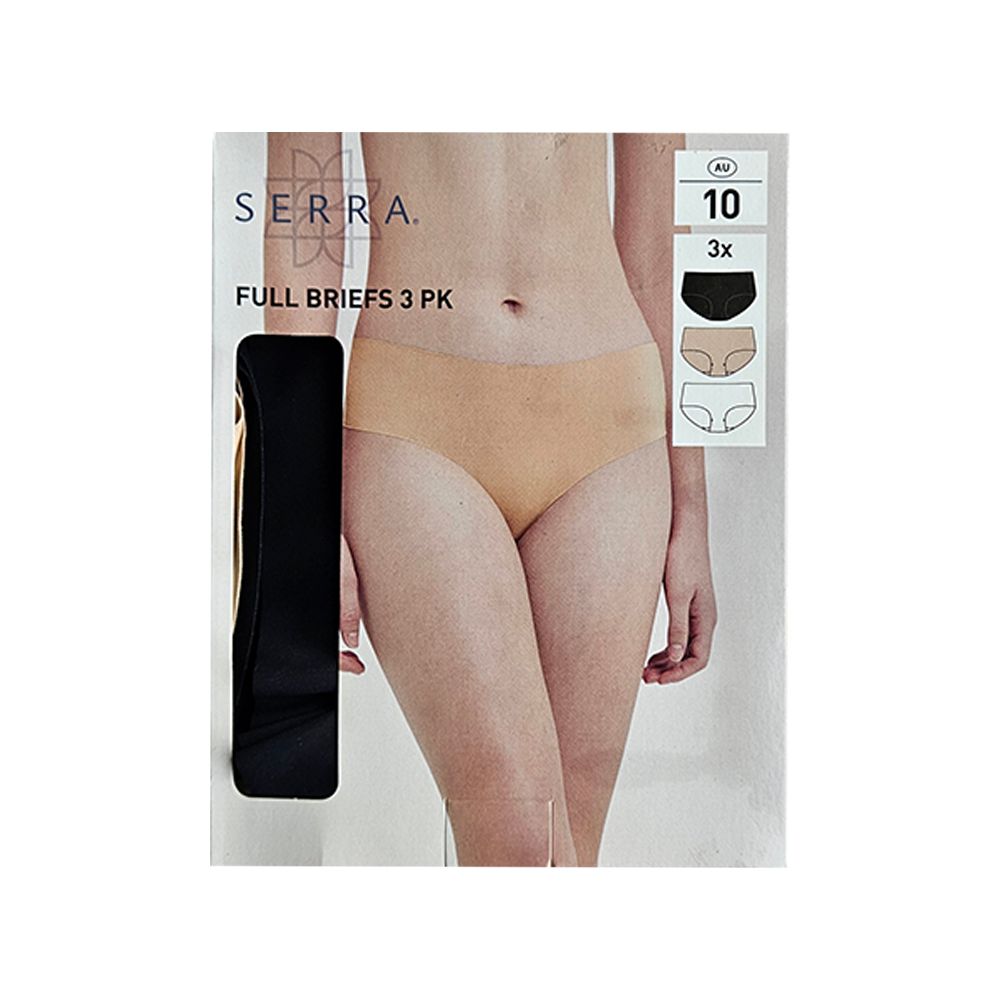 Serra Full Brief Size 10 3-Pack