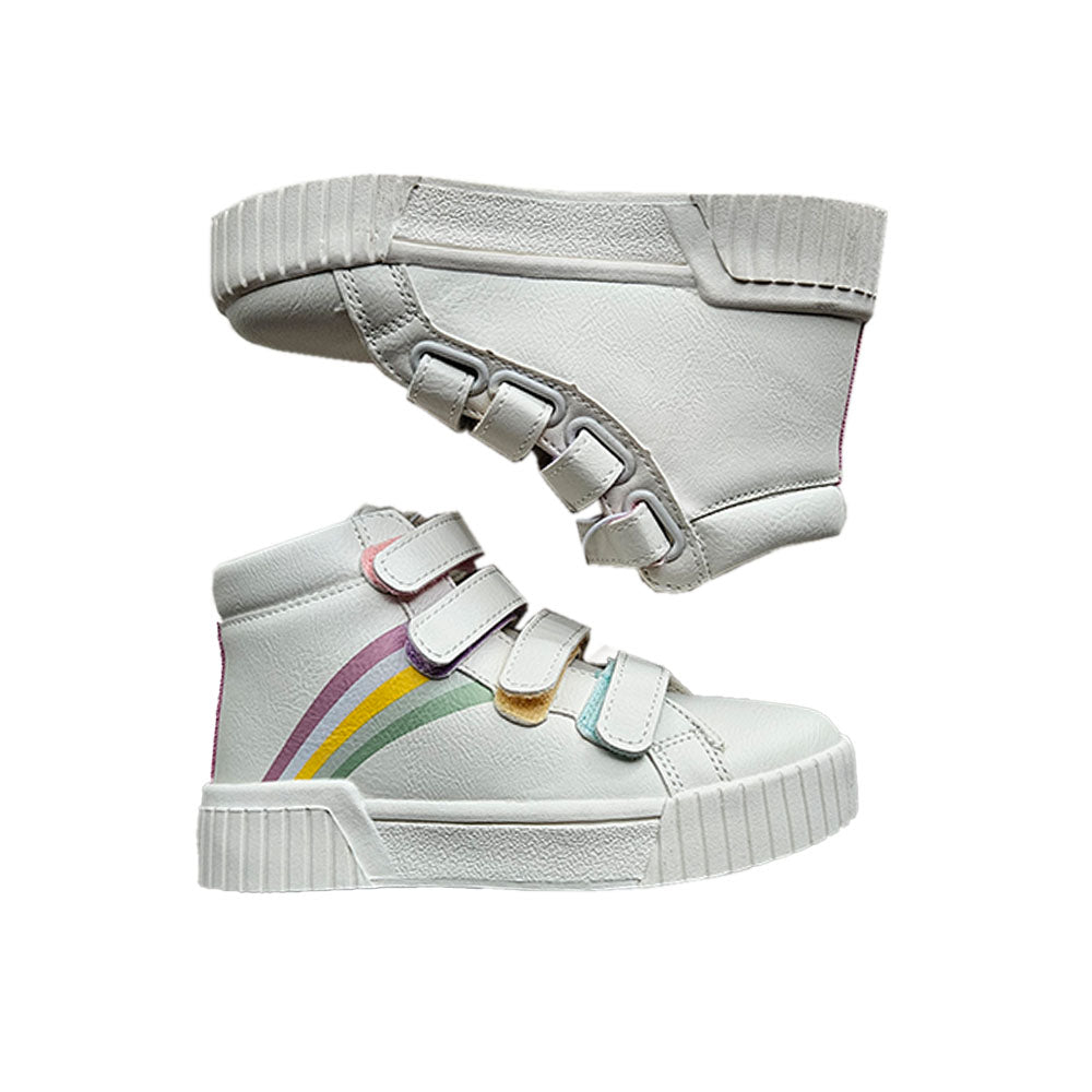 Girls KD White Rainbow Shoes