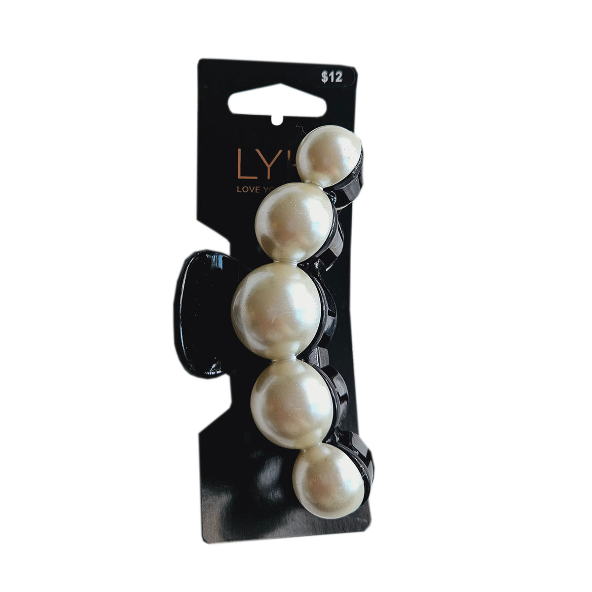 Black Pearl Hair Claw Clip