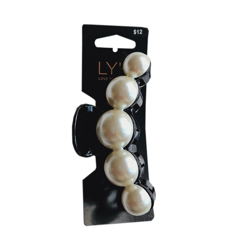 Black Pearl Hair Claw Clip