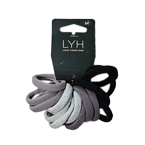 Black, Grey, Silver Hairties